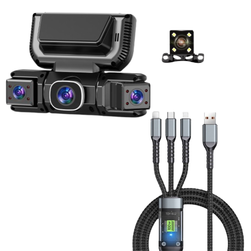 4-Kanal Dashcam mit 360° Rundumsicht und Nachtsicht -    Zorenza
