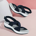 Damen Sandalen mit Keilabsatz und Schleifendetail -    Zorenza