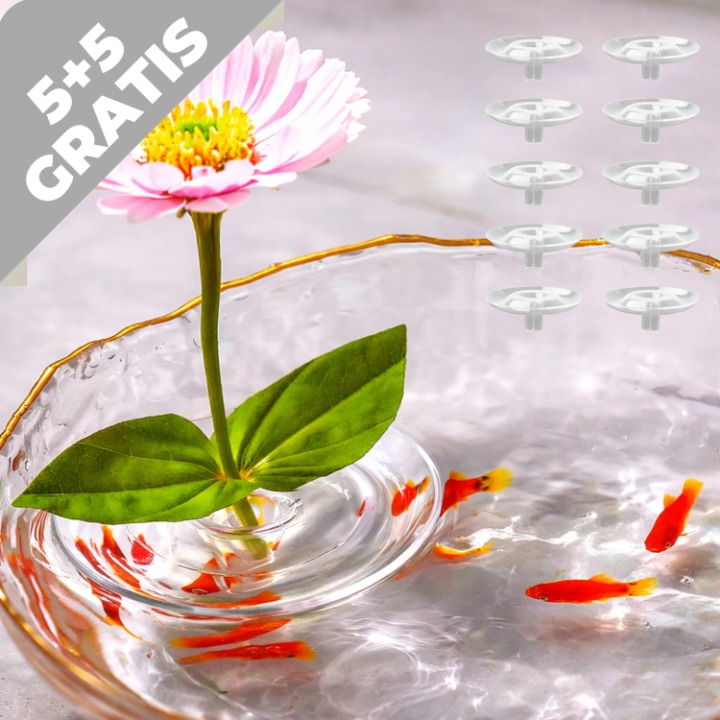 Transparente Blumen-Schwimmhilfe – Perfekte Stiel-Präsentation - Zorenza