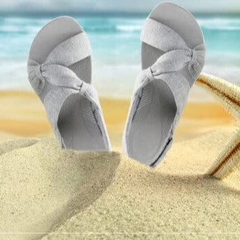 Damen Sandalen mit Keilabsatz und Schleifendetail -    Zorenza