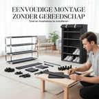 Schuhschrank mit Stoffbezug und Stahlgestell – 6 oder 8 Ebenen Zorenza