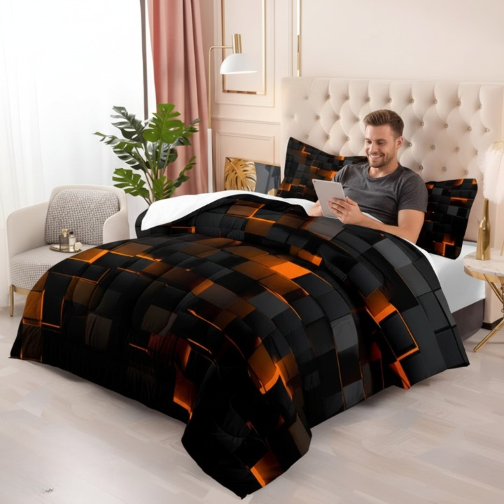 Bettwäsche mit 3D-Muster aus Mikrofaser -    Zorenza