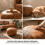 Pouf mit Stauraum und Handstickerei -    Zorenza