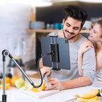 Flexibler Schwanenhals-Tabletständer mit Tischklemme – 4,7 bis 12,9 Zoll Zorenza
