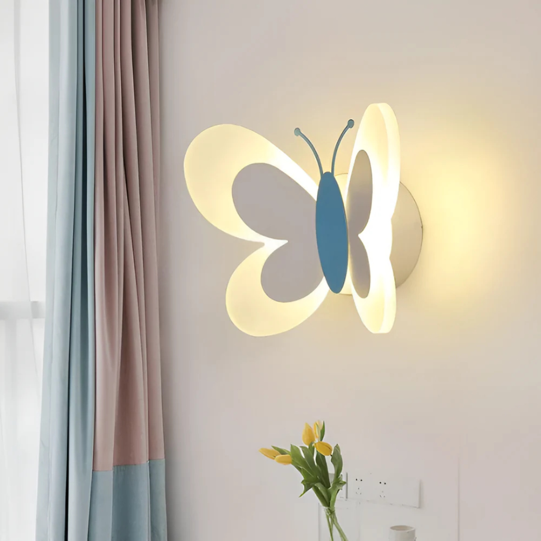 LED-Wandleuchte Schmetterling mit warmweißem oder kaltem Licht -    Zorenza