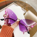 Sonnenbrille Schmetterling mit Kristallverzierung -    Zorenza