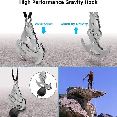 Multifunktionaler Greifhaken aus Edelstahl für Outdoor & Camping Zorenza