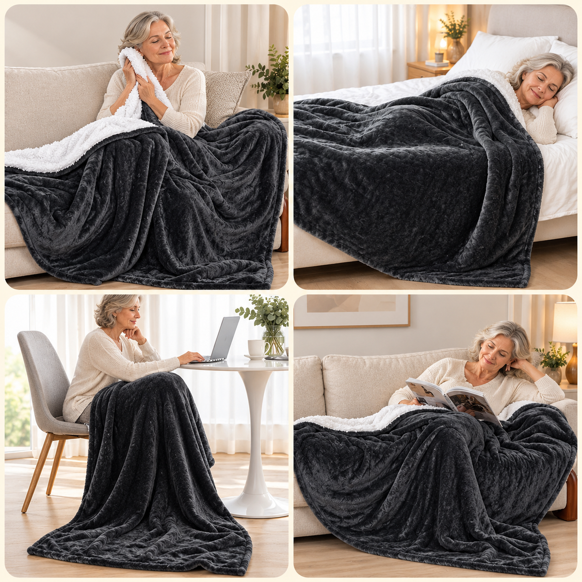 Heizdecke Flanell mit 9 Heizstufen -    Zorenza