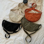 Schultertasche Stoff mit verstellbarem Gurt – Halbmond-Design -    Zorenza