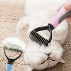 Fellbürste für Katzen und Hunde mit Edelstahl-Zinken Zorenza