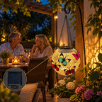 Solarlaterne Eisen mit Schmetterlingsmotiv – Garten und Terrasse -    Zorenza