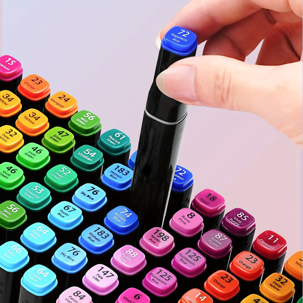 Alkoholmarker Set 168 Farben doppelseitig -    Zorenza