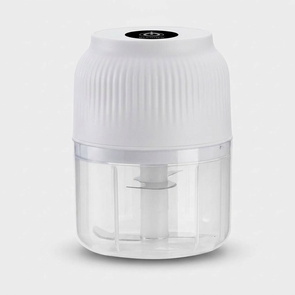Mini Zerkleinerer elektrisch 300 ml mit Glasbehälter, USB-aufladbar -    Zorenza