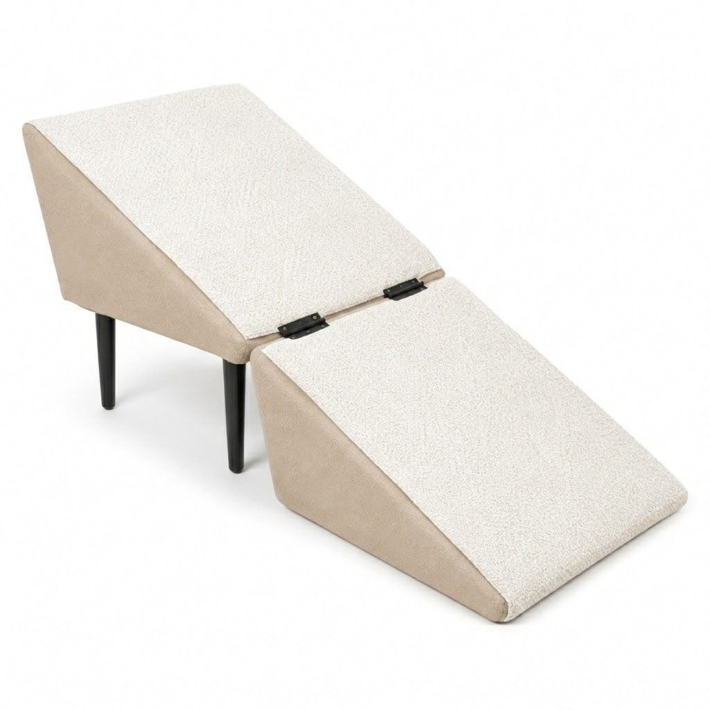 Hunderampe mit Hocker-Funktion – klappbare Aufstiegshilfe für Sofa & Bett -    Zorenza
