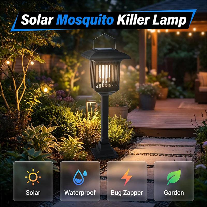 Solar Insektenvernichter mit UV-Licht und Schutzgitter -    Zorenza