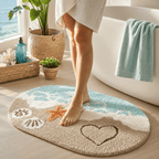 Badematte mit Strand-Motiv – schnell trocknend -    Zorenza