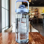 2-Liter-Trinkflasche mit Strohhalm & Zeitmarkierung – BPA-frei, Auslaufsicher Zorenza