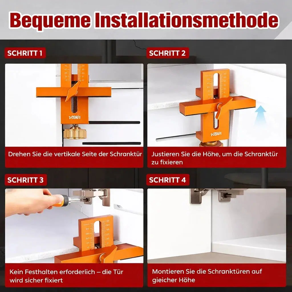 2-in-1 Montagehilfe für Schranktüren Zorenza