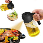 2-in-1 Ölsprühflasche & Ausgießer – 470 ml Glas Zorenza