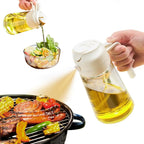 2-in-1 Ölsprühflasche & Ausgießer – 470 ml Glas Zorenza