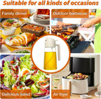 2-in-1 Ölsprühflasche & Ausgießer – 470 ml Glas Zorenza