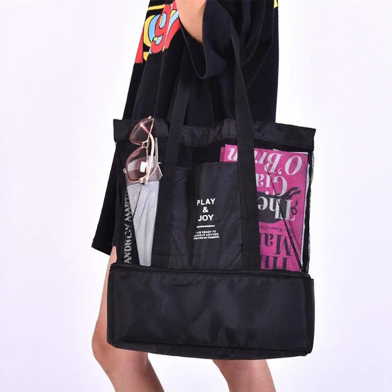 2-in-1-Strandtasche mit isoliertem Kühlfach Zorenza