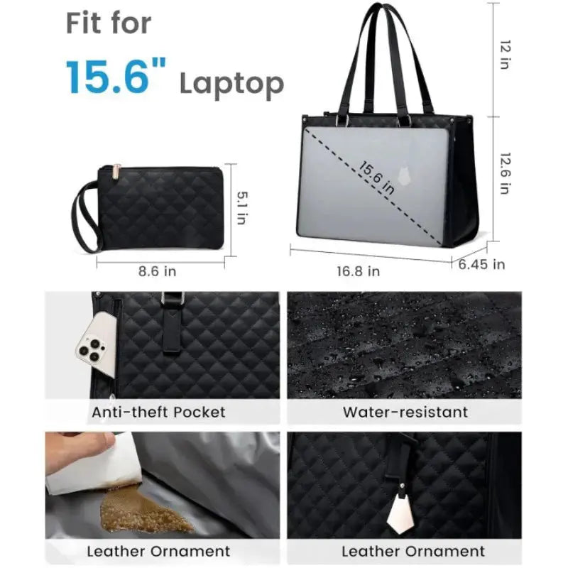 2-in-1 Elegante Tasche mit Isoliertem Lebensmittel-Fach Zorenza
