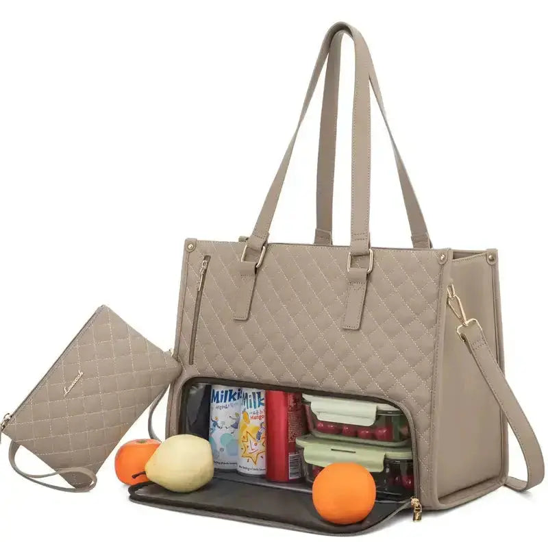2-in-1 Elegante Tasche mit Isoliertem Lebensmittel-Fach Zorenza