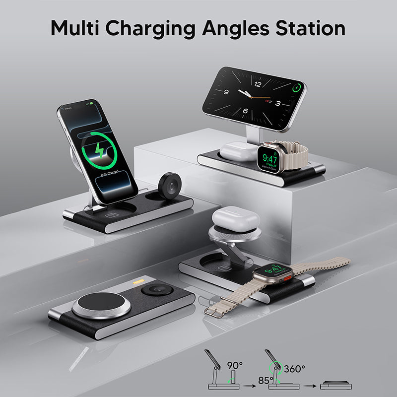 Wireless Ladestation 3-in-1 faltbar magnetisch für Smartphone -    Zorenza