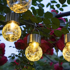 Solar-Gartenlaterne mit Crackle-Glas – Dämmerungssensor -    Zorenza