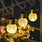 Solar-Gartenlaterne mit Crackle-Glas – Dämmerungssensor -    Zorenza