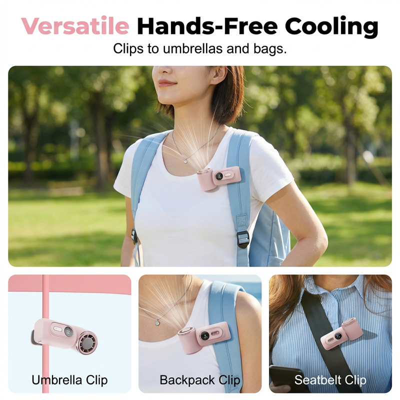 Clip-Ventilator tragbar mit LED-Display -    Zorenza