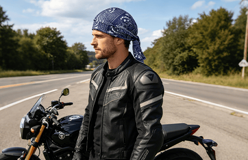 Kopftuch Radfahren elastisch Polyester atmungsaktiv – UV-Schutz, schnelltrocknend, Bandana-Muster für Sport und Training – Zorenza