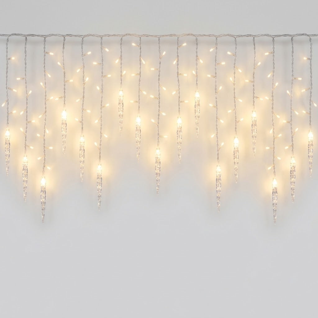 LED-Eiszapfen-Lichterkette mit Fernbedienung, 8 Leuchtmodi, USB, innen & außen -    Zorenza