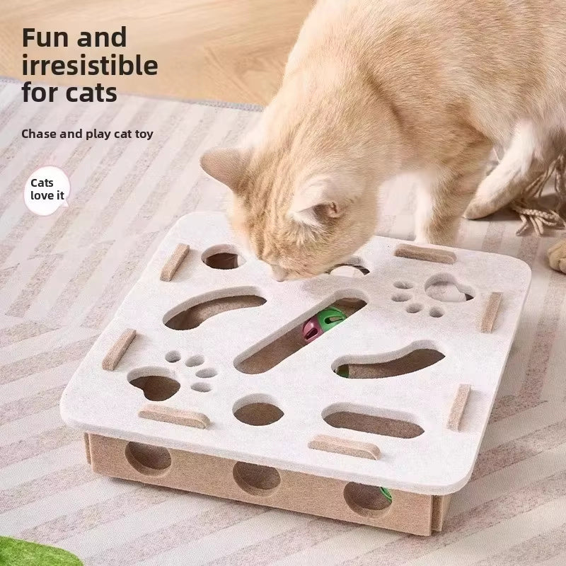Katzenspielzeug Puzzle-Box mit Filz -    Zorenza