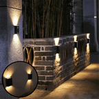 LED Solarwandleuchte Warmweiß IP65 – Kabellos für Garten und Terrasse -    Zorenza