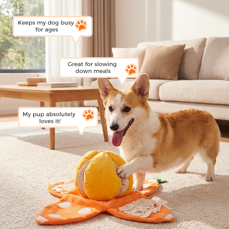 Interaktives Plüsch-Hundespielzeug mit Quietscher – Versteck-Puzzle für Leckerchen Zorenza