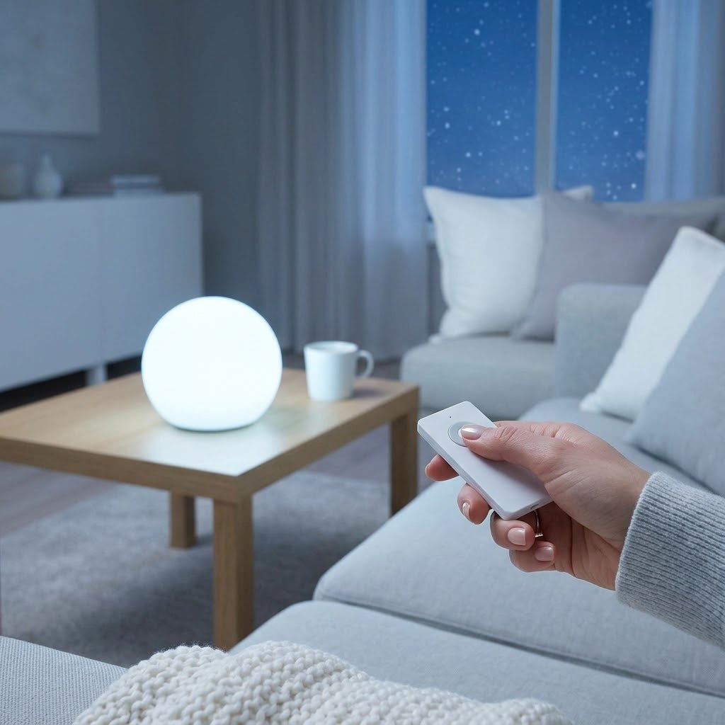 LED-Kugellampe mit Akku und Fernbedienung, 3 Lichtfarben, 15/20 cm -    Zorenza