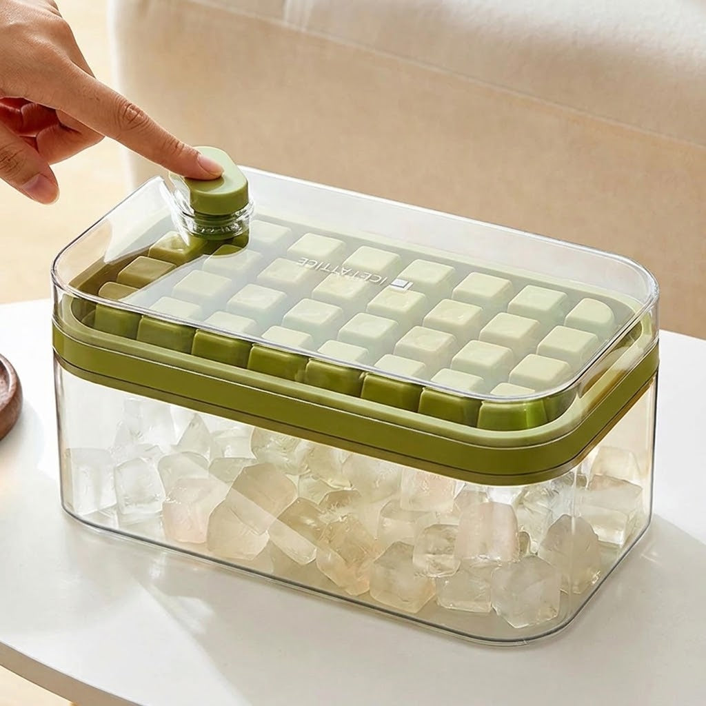 Eiswürfelform Set mit Aufbewahrungsbehälter und Deckel -    Zorenza