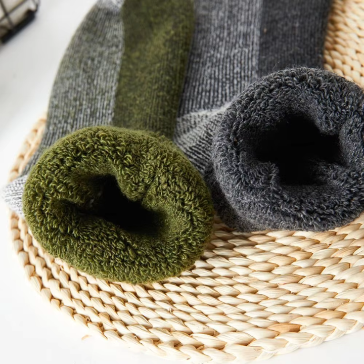 Thermosocken mit Frottee-Innenfutter, wadenhoch – 3 Paar -    Zorenza