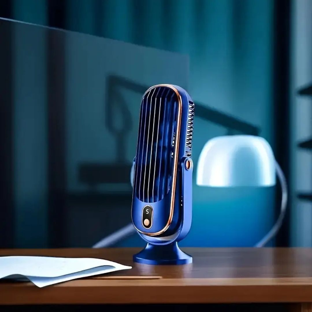 Tischventilator mit Akku – Leise und USB-aufladbar -    Zorenza