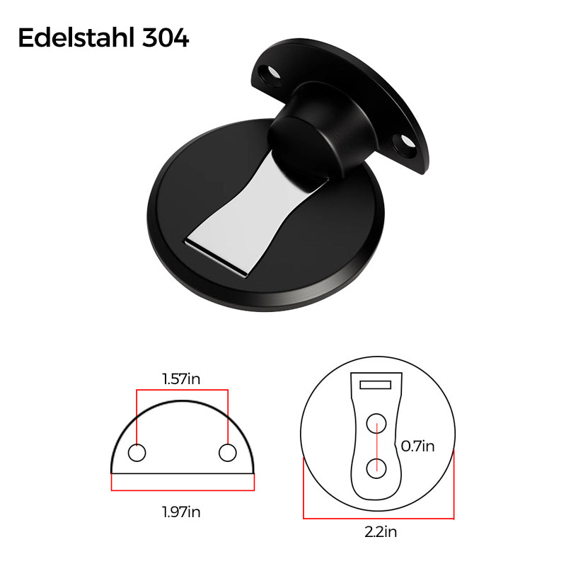 Magnetischer Türstopper unsichtbar aus Edelstahl -    Zorenza