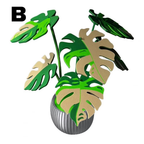 Untersetzer mit Kunstpflanze Monstera – Oberflächenschutz mit dekorativem Akzent Zorenza