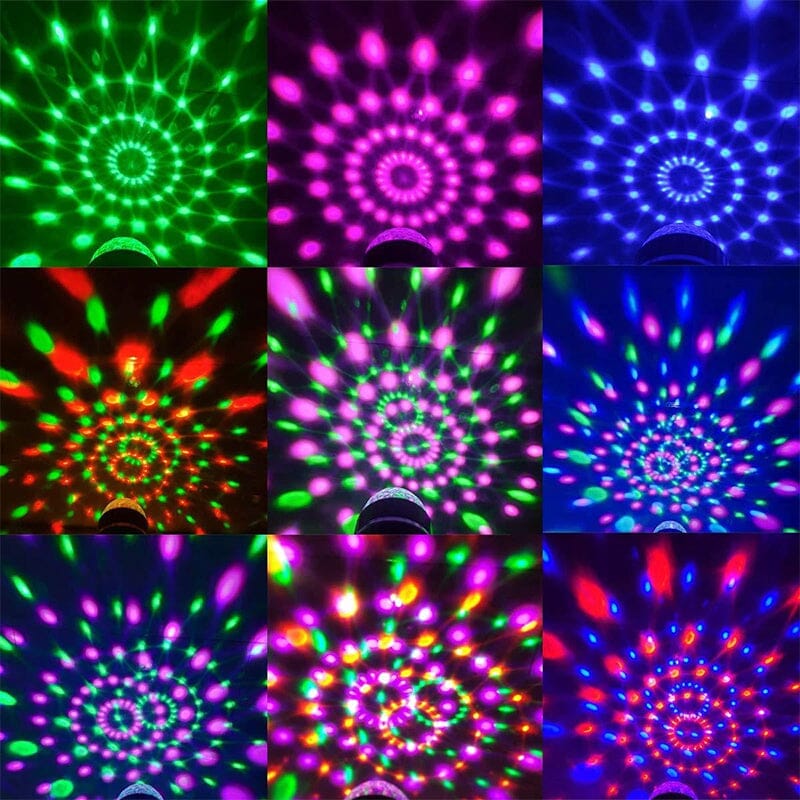 LED Discokugel mit E27 Fassung und Rotationsfunktion -    Zorenza
