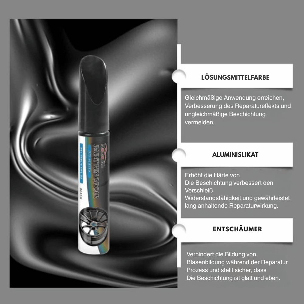 Felgen Reparaturstift Schwarzml für Kratzer und Schäden -    Zorenza