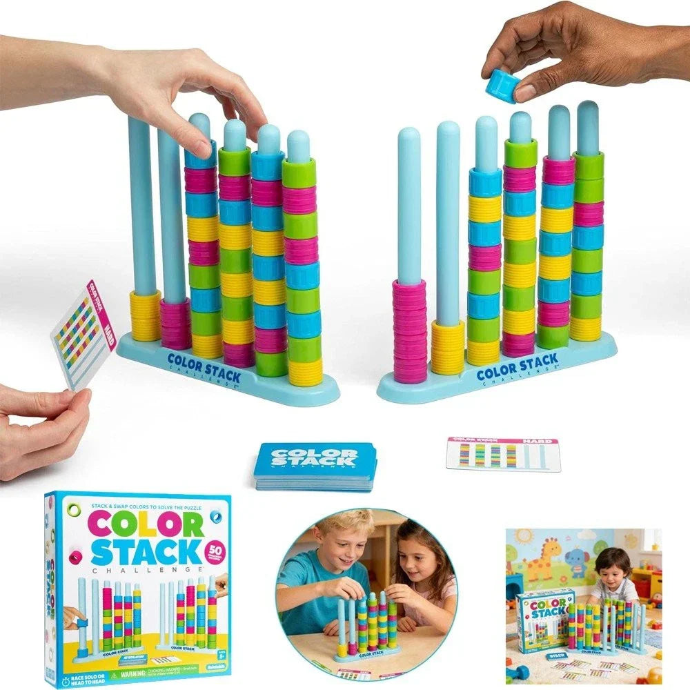 Farbstapel-Logikspiel – Schnelles Denkspiel für Familie -    Zorenza