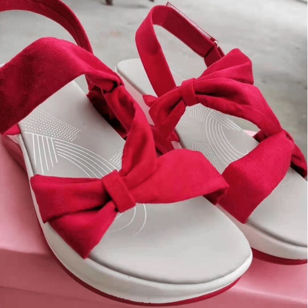 Damen Sandalen mit Keilabsatz und Schleifendetail -    Zorenza