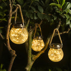 Solar-Gartenlaterne mit Crackle-Glas – Dämmerungssensor -    Zorenza