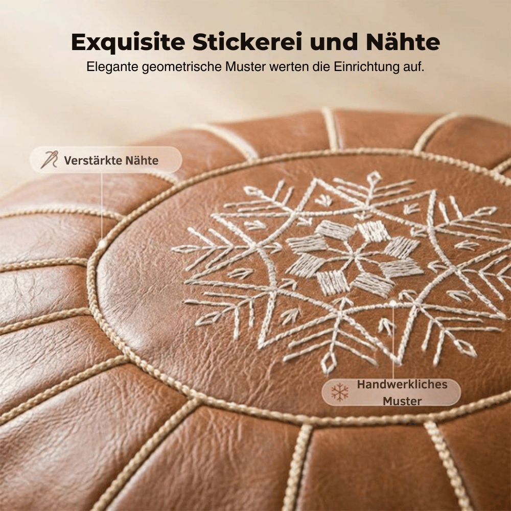 Pouf mit Stauraum und Handstickerei -    Zorenza