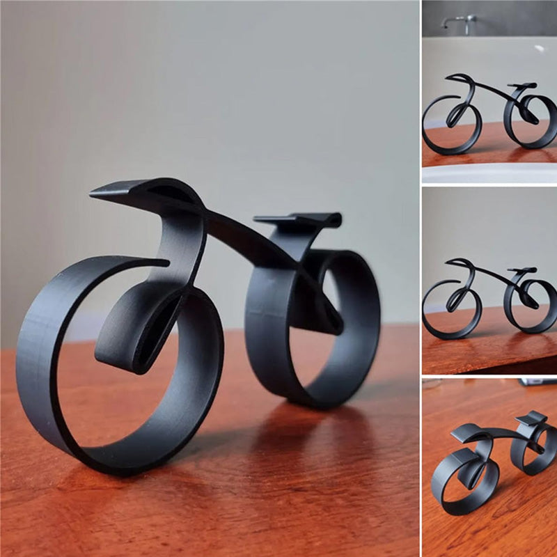 Fahrrad-Skulptur aus Eisen – Minimalistische Dekoration Zorenza